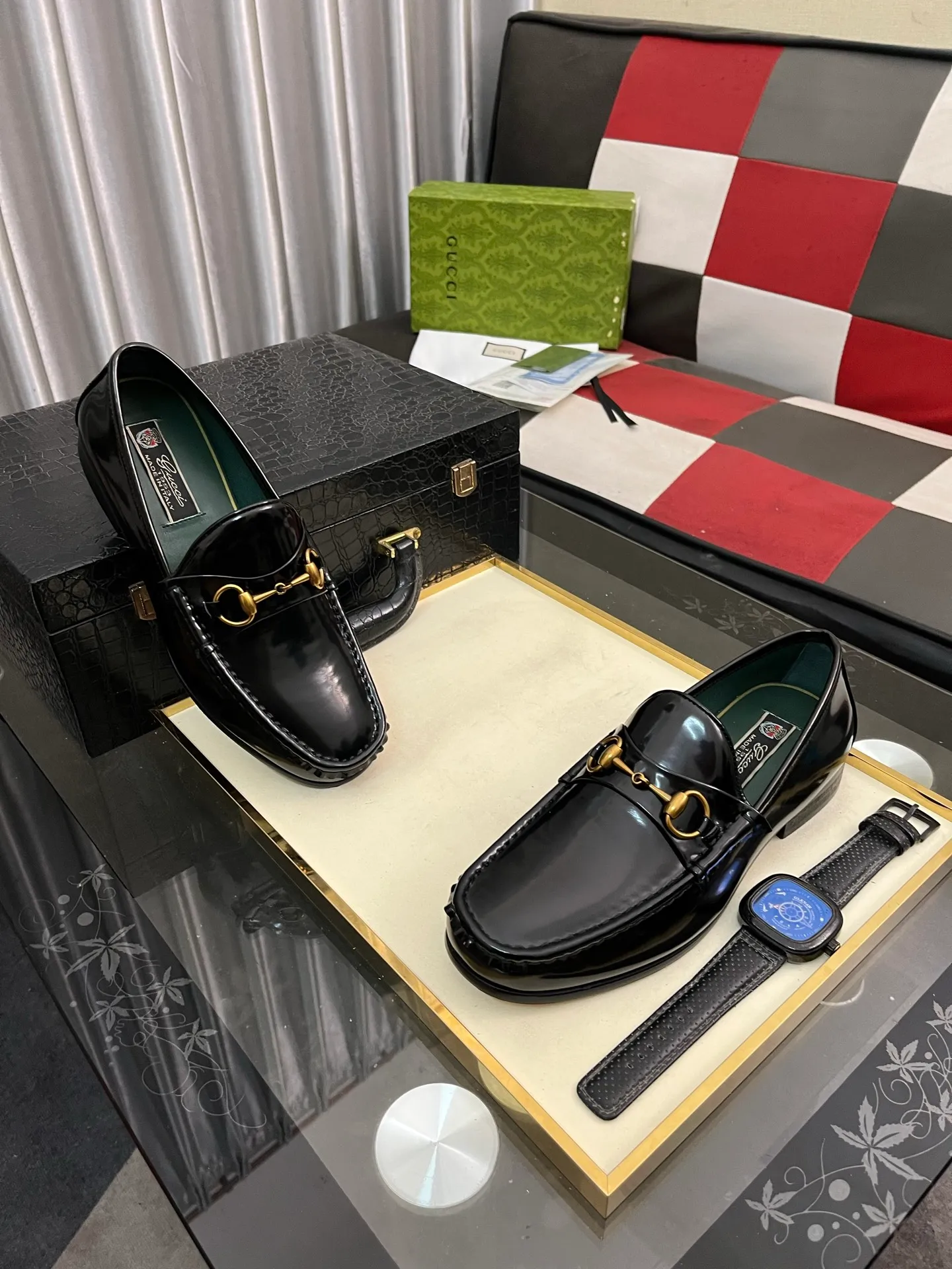 Men's Men's Shoes 💰540⌚️⌚️【GUCCI】The most popular classic Gucci leather shoes. Synchronized with the official website, the upper is made of Italian first-layer cowhide ➕cowhide lining, with unique brand and unique craftsmanship. Highlighting the hot style of the new year. Stop hesitating, stop wandering, get it now. Digital: 38--444️⃣colors available